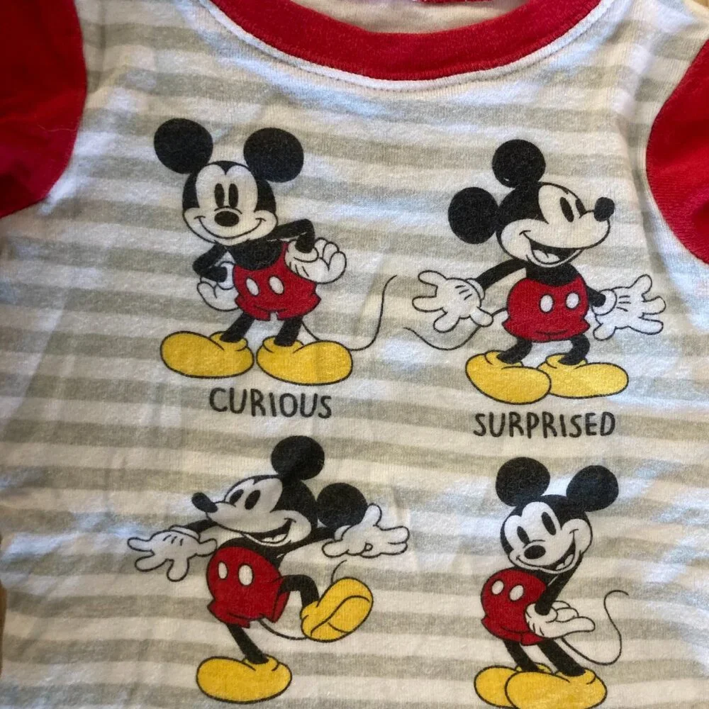 Disney Baby Classic Mickey Mouse Pajama Set 18 Months Short Sleeves Long Pants